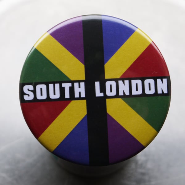 Image of South London Flag 58mm pin badge