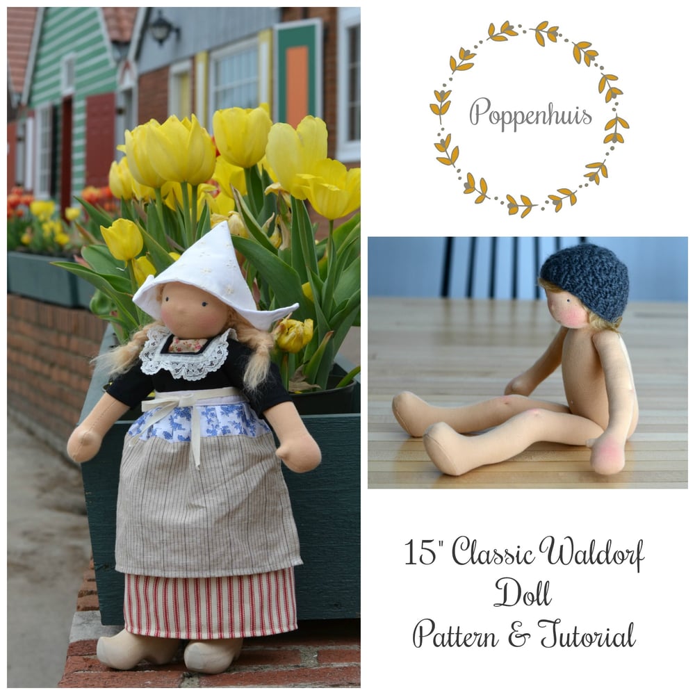 Image of 15" Classic Waldorf Doll Pattern & Tutorial