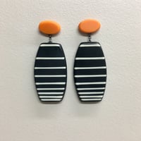 striped drop earrings