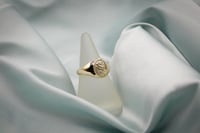 Image 1 of 14k Gold Rose Signet 