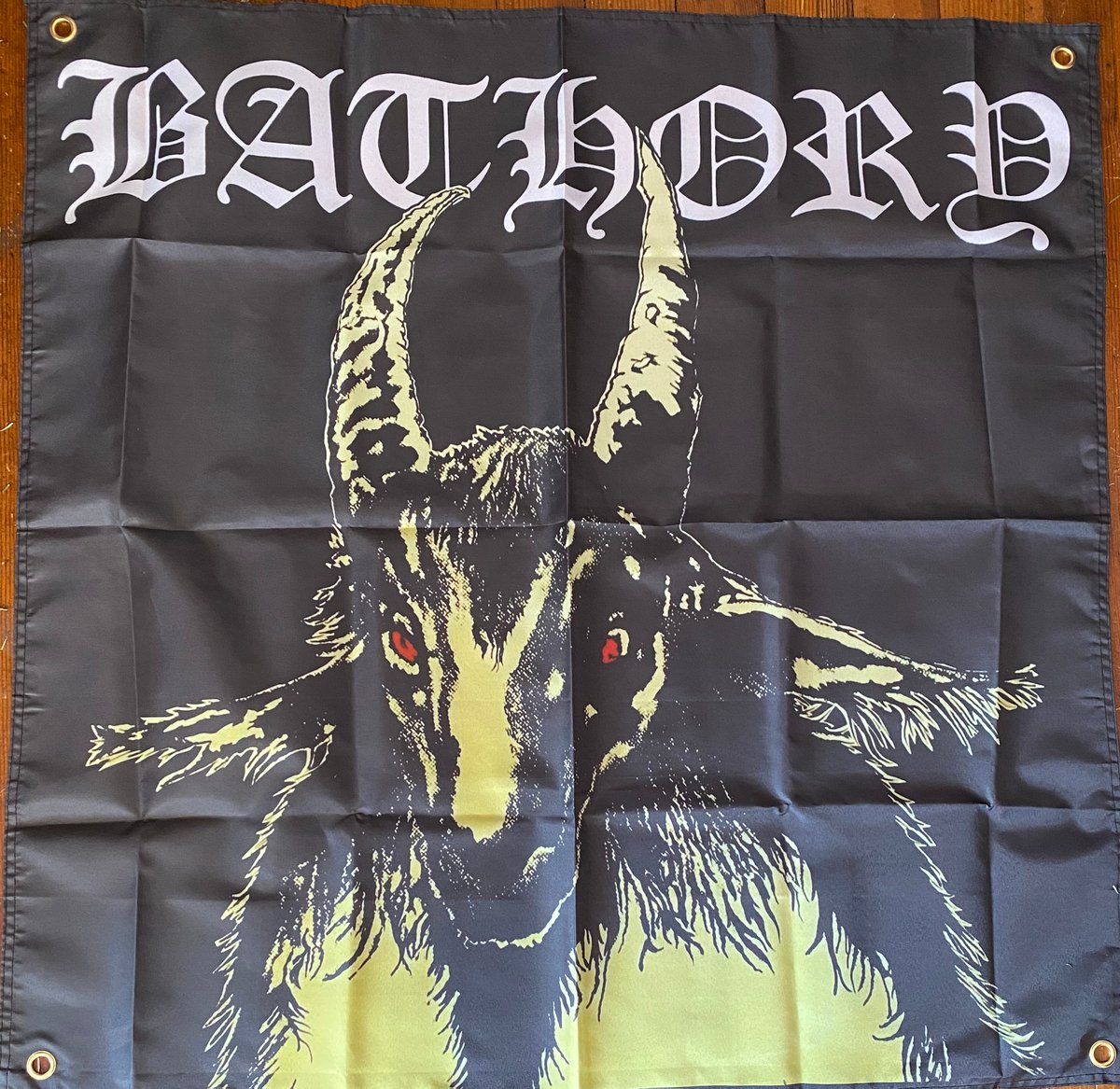 BATHORY Yellow Goat Banner / Tapestry / Flag Necroharmonic