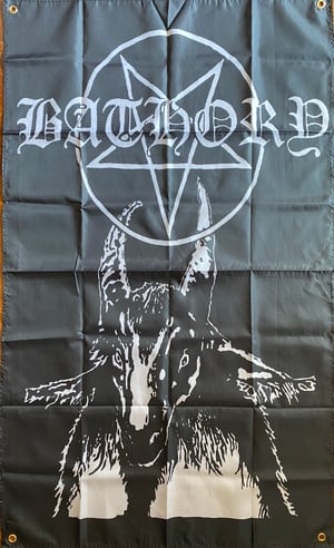 Image of Bathory"  Pentagram Goat "    Banner / Tapestry / Flag