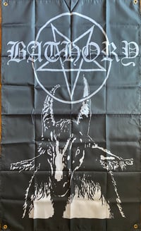 Image 2 of Bathory"  Pentagram Goat "    Banner / Tapestry / Flag