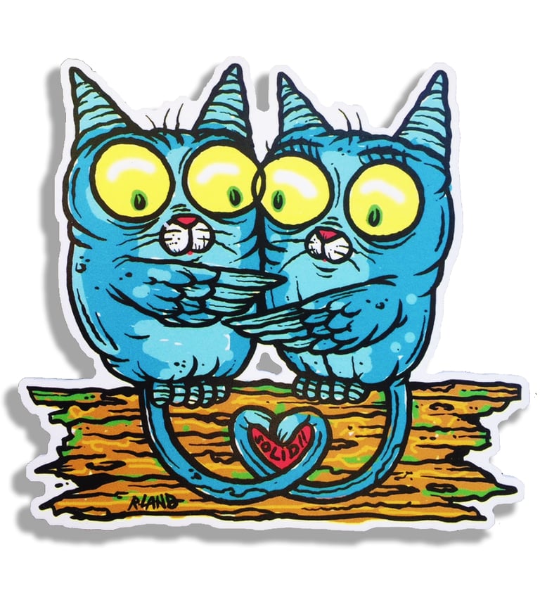 Meowl cupple wall art