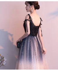 Image 3 of Lovely Tulle Gradient Straps Long Party Dress, A-line Bridesmaid Dress