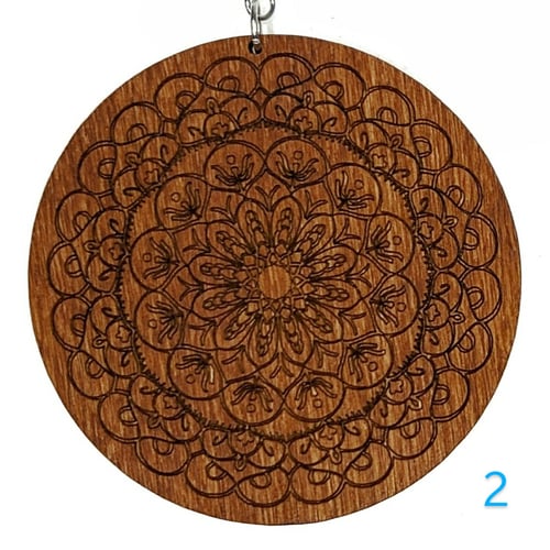 Image of Wooden Mandala Earrings