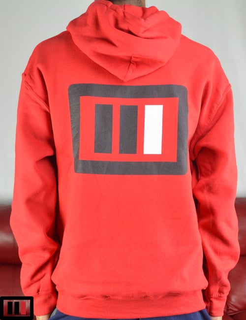 Image of Stay [Focused] Red Hoodie ( black, white )