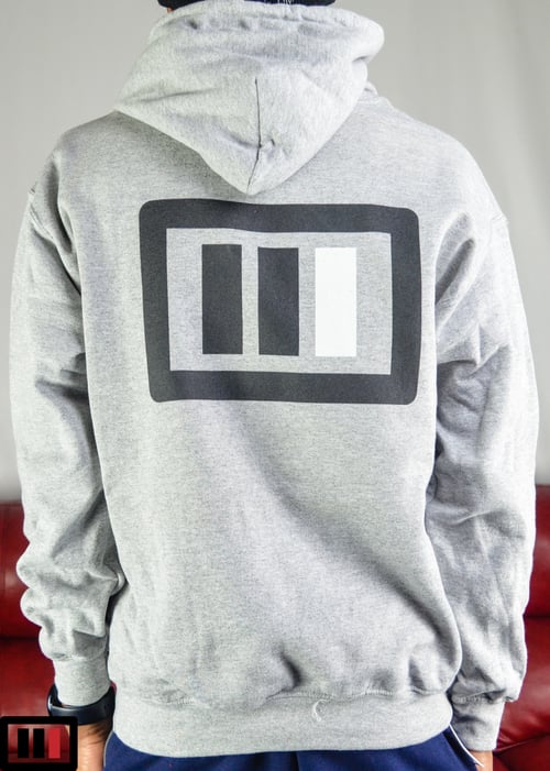 Image of Stay [Focused] Sports grey Hoodie ( black, white )