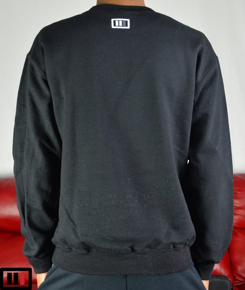 Image of "Atlanta Dialect" Black Sweatshirt ( white , grey )