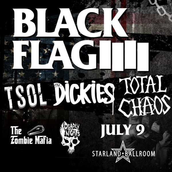 Image of Black Flag Tickets - Starland Ballroom 7/9 - NO FEES
