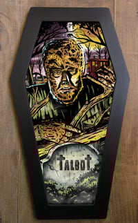 Image 1 of The Wolfman coffin framed print