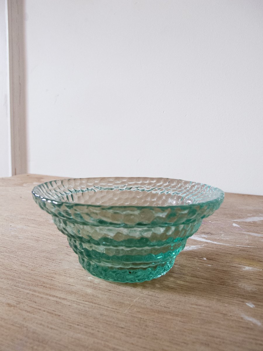 Image of green glass bowl