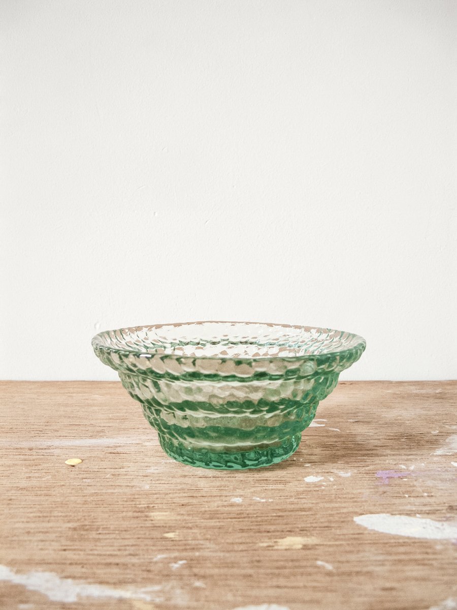 Image of green glass bowl