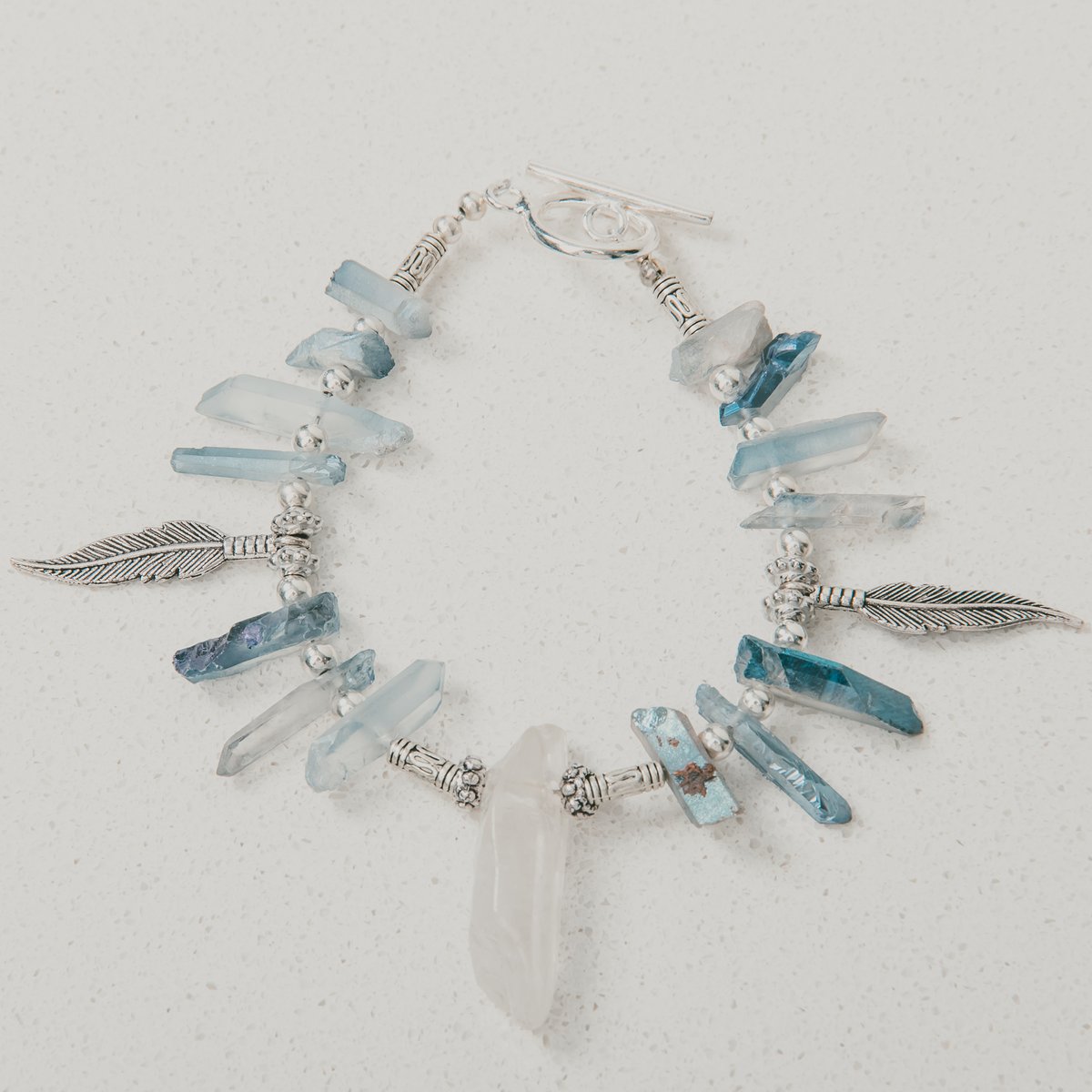 Aqua Aura Quartz Bracelet Willow Lane Jewellery