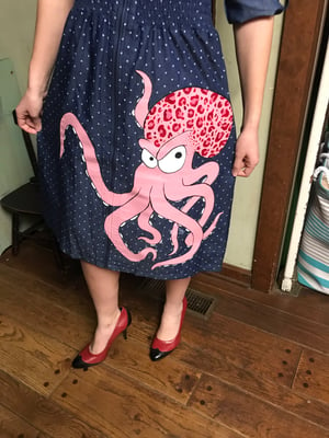 Image of Custom Hand Painted Octopus Dress size Med