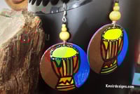 African Drum Earrings