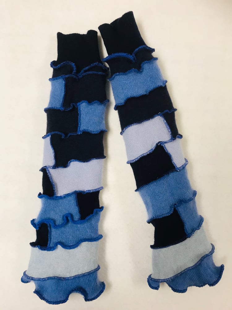 Image of 100% Cashmere "The Blues" Armies (Fingerless Gloves)