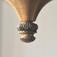 Image 5 of Mid-Century Lantern with Semi-Frosted Glass and Gilt Details by Lumi, Italy