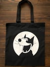 Happy cat canvas tote bag