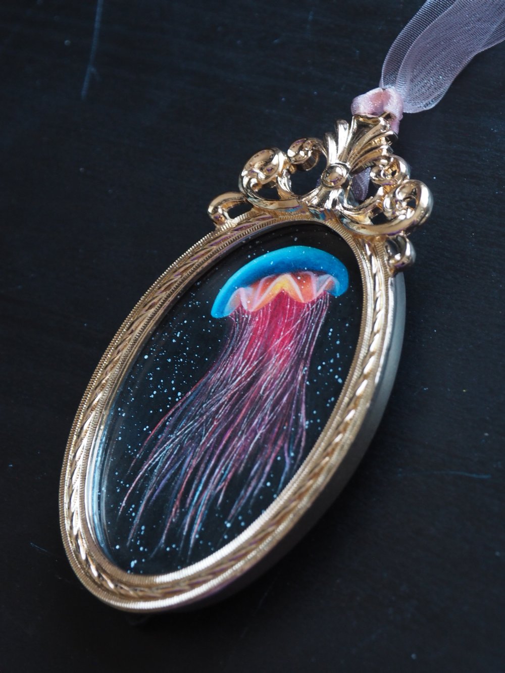 Image of Original Framed Artwork Miniature Lion’s Mane Jellyfish