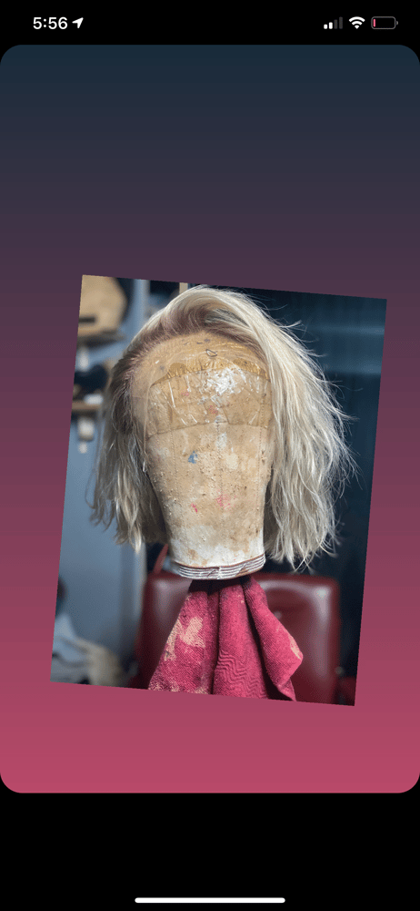 Image of Blonde bob light brown root 