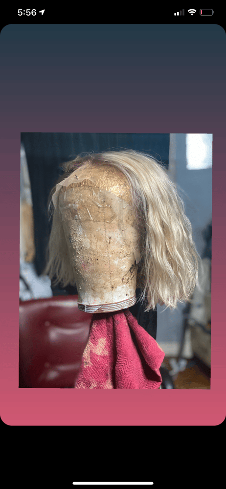 Image of Blonde bob light brown root 