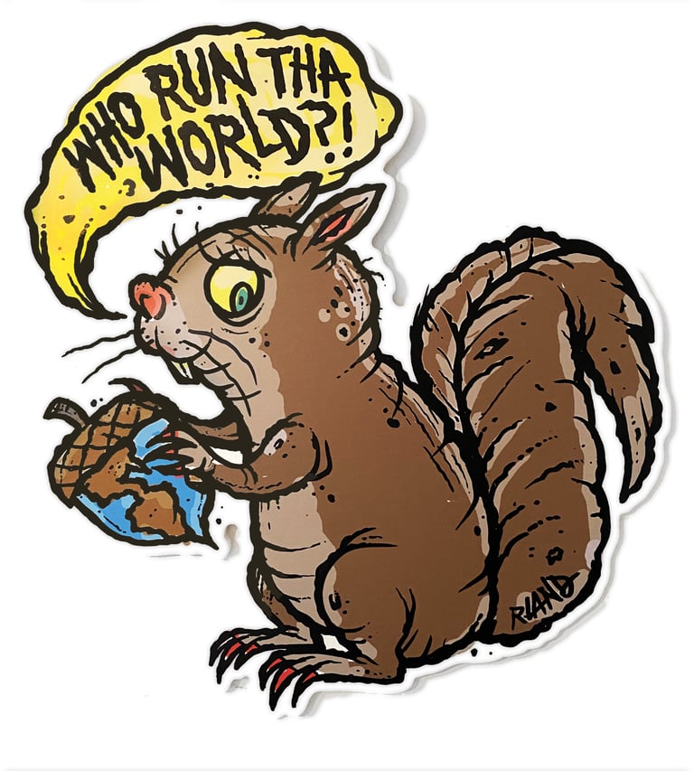 Squirrrrells! Limited Edition cut -out wall art print