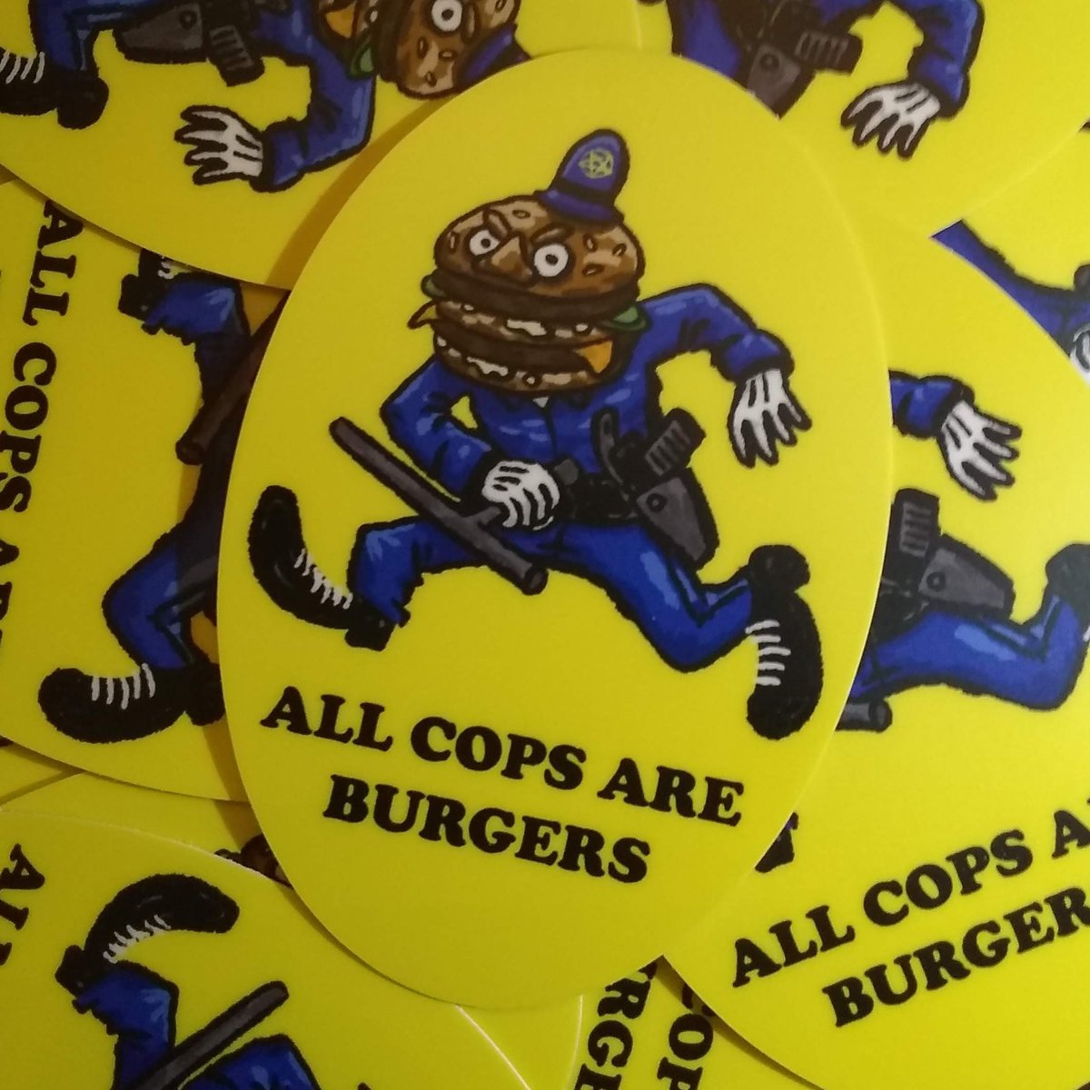 Image of All Cops are Burgers Sticker