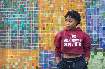 Image of I'm Beaucoup Shive Cropped Hoodie