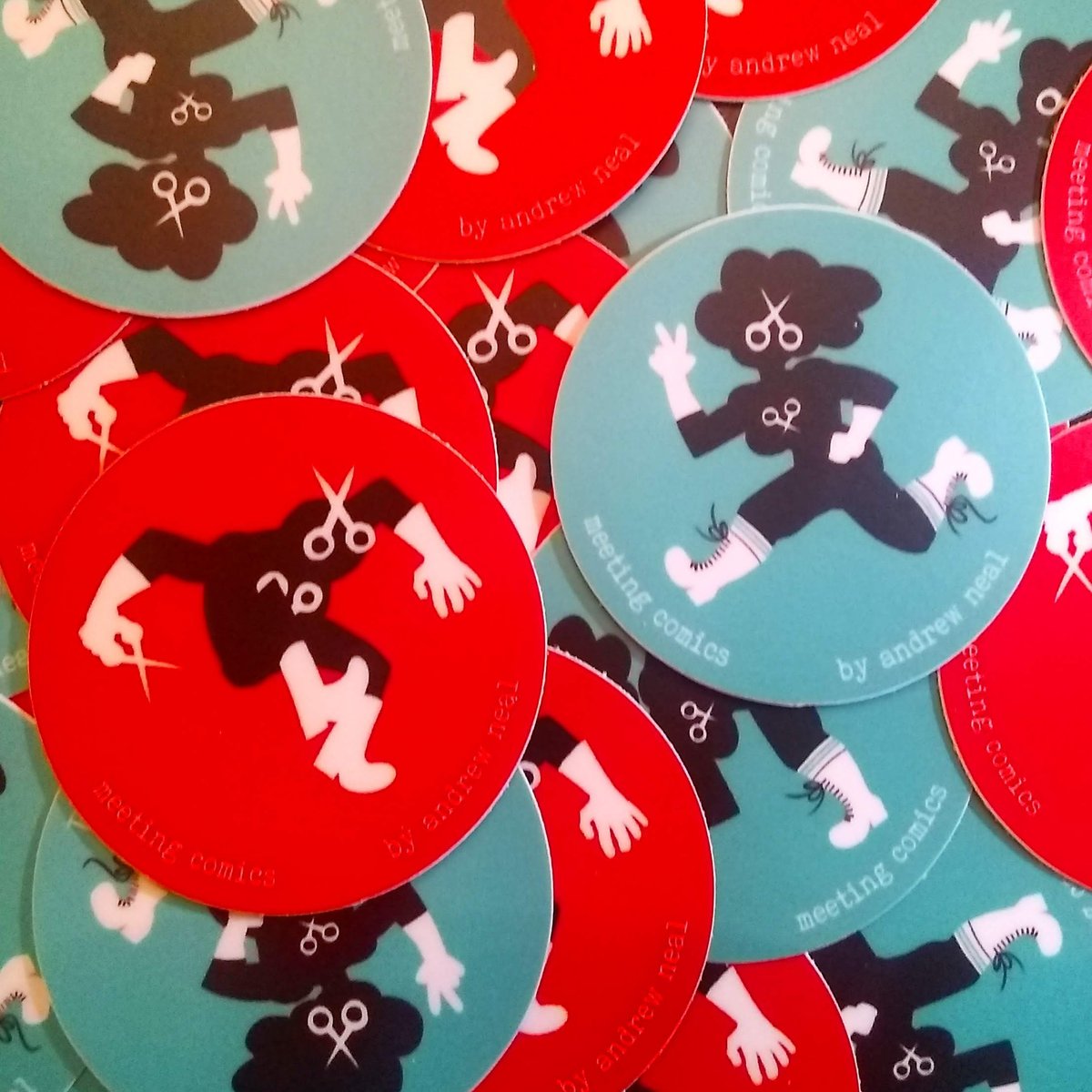 Image of Meeting Comics Ribbon Cutter Sticker Set