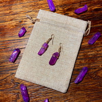 Image 1 of Jedi Rogue Kyber Earrings in Purple