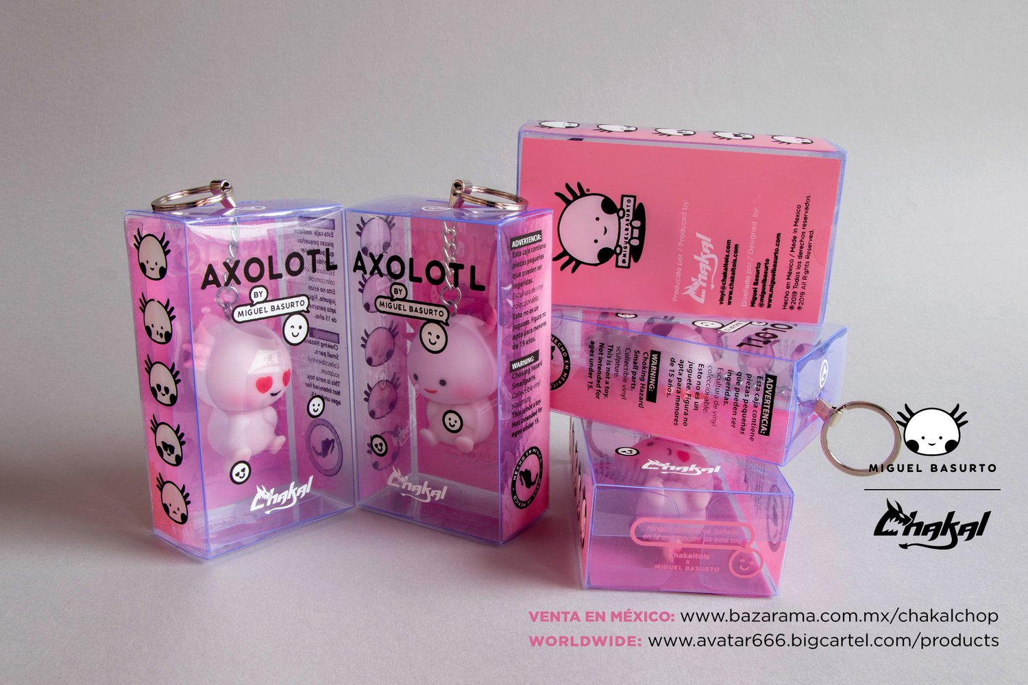 Image of Axolotl keychain FULL SET