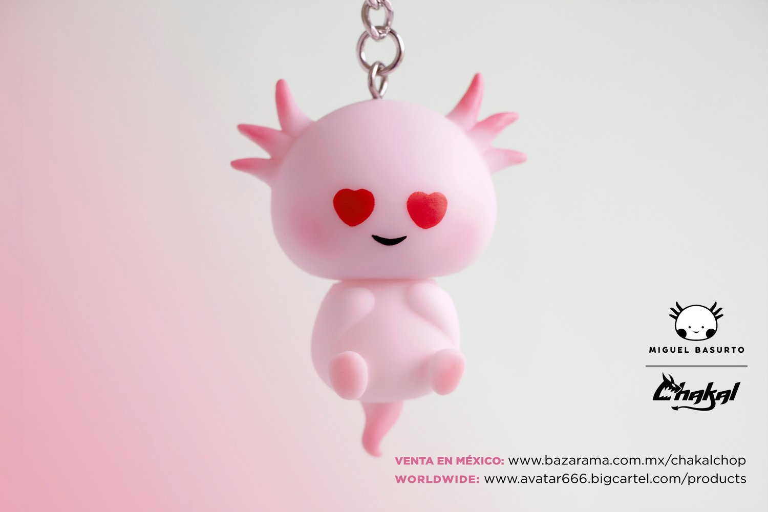 Image of Axolotl keychain individual