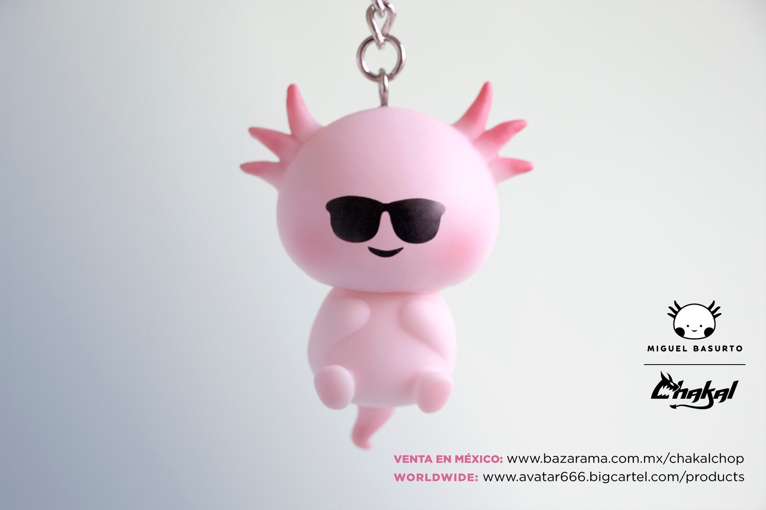 Image of Axolotl keychain individual