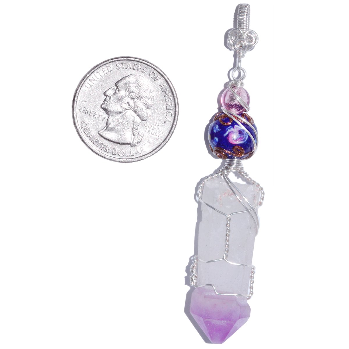 Madagascar Amethyst Terminated Scepter Crystal Pendant