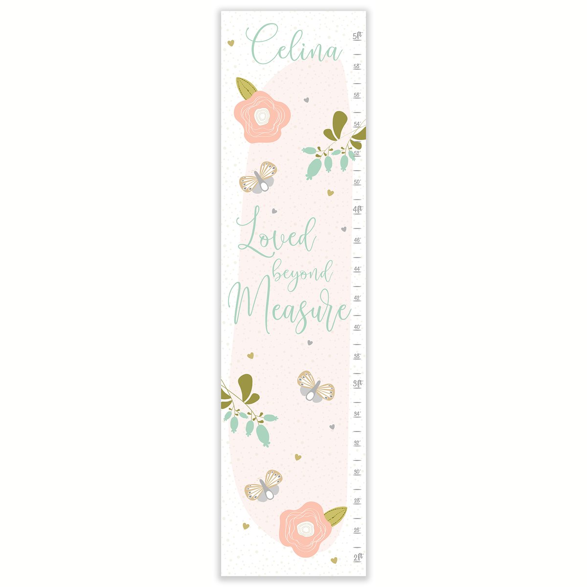 Loved Beyond Measure Personalized Canvas Growth Chart Finny and Zook