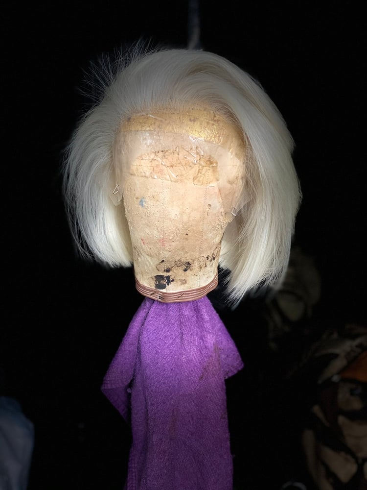 Image of Ice blonde  bob  pre made unit 