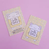 Image 1 of Smile Lots : Illustrated Die Cut Vinyl Sticker (& FREE Mini Art Print!)