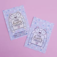 Image 1 of Think Happy Thoughts : Fridge Magnet (Plus FREE Art Print!)