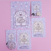 Image 2 of Think Happy Thoughts : Fridge Magnet (Plus FREE Art Print!)