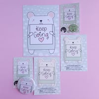 Image 2 of Keep Going : Mint Green Hard Enamel Pin