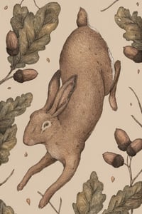 The Hare and Oak Print