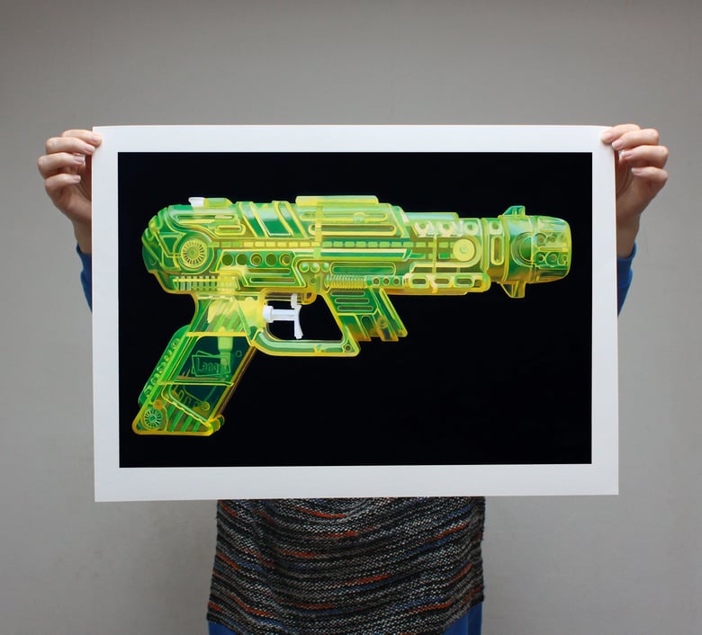Image of 'Yellow Pistol' - Limited Edition Print - 54cm x 35cm