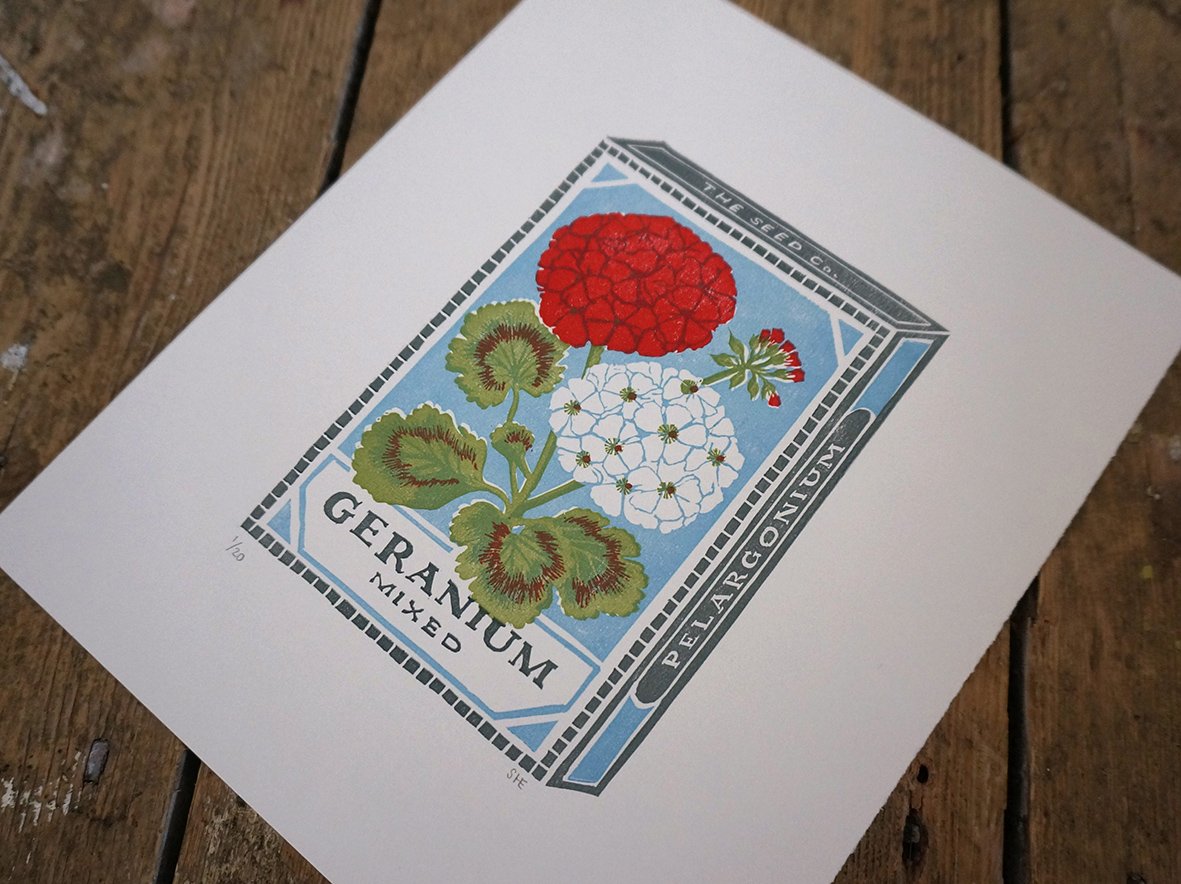 Image of December Print - Geranium