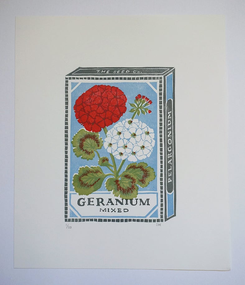 Image of December Print - Geranium