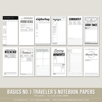 Image 1 of Basics No.1 Traveler's Notebook Papers (Digital)