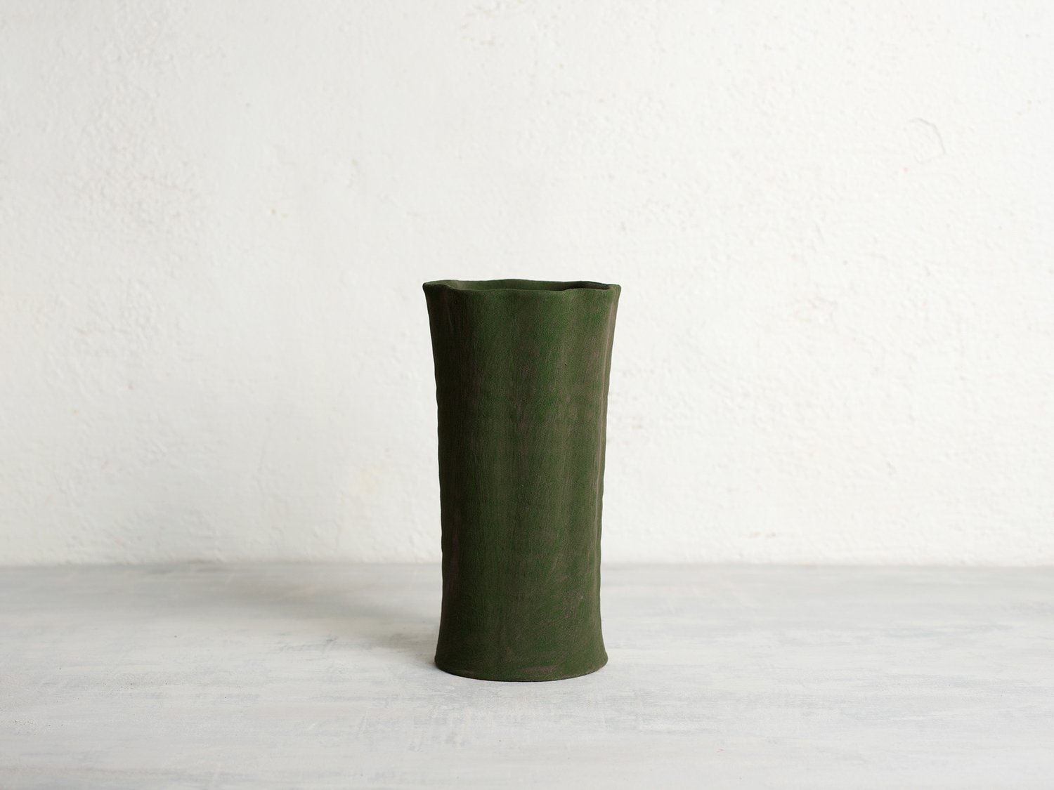 Image of  Green Fluted Vase