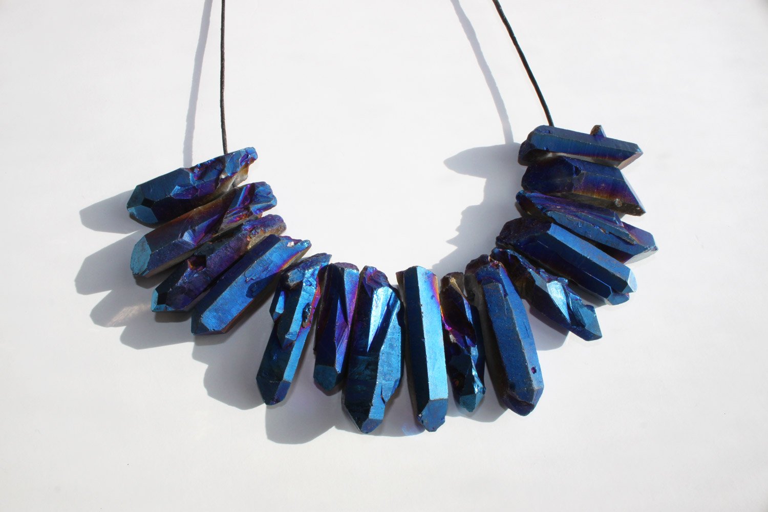 Image of Crystal Necklace - Blue
