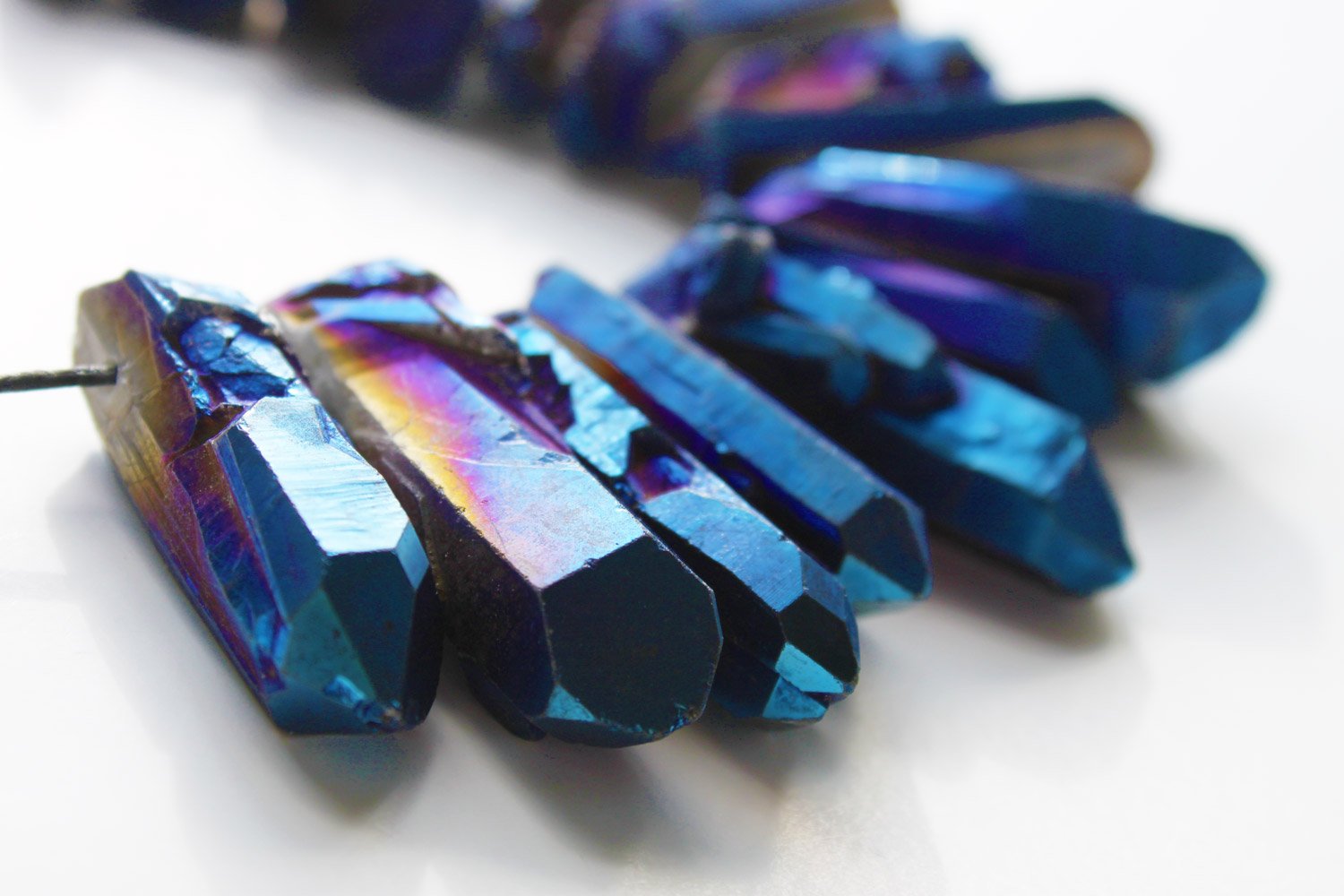 Image of Crystal Necklace - Blue