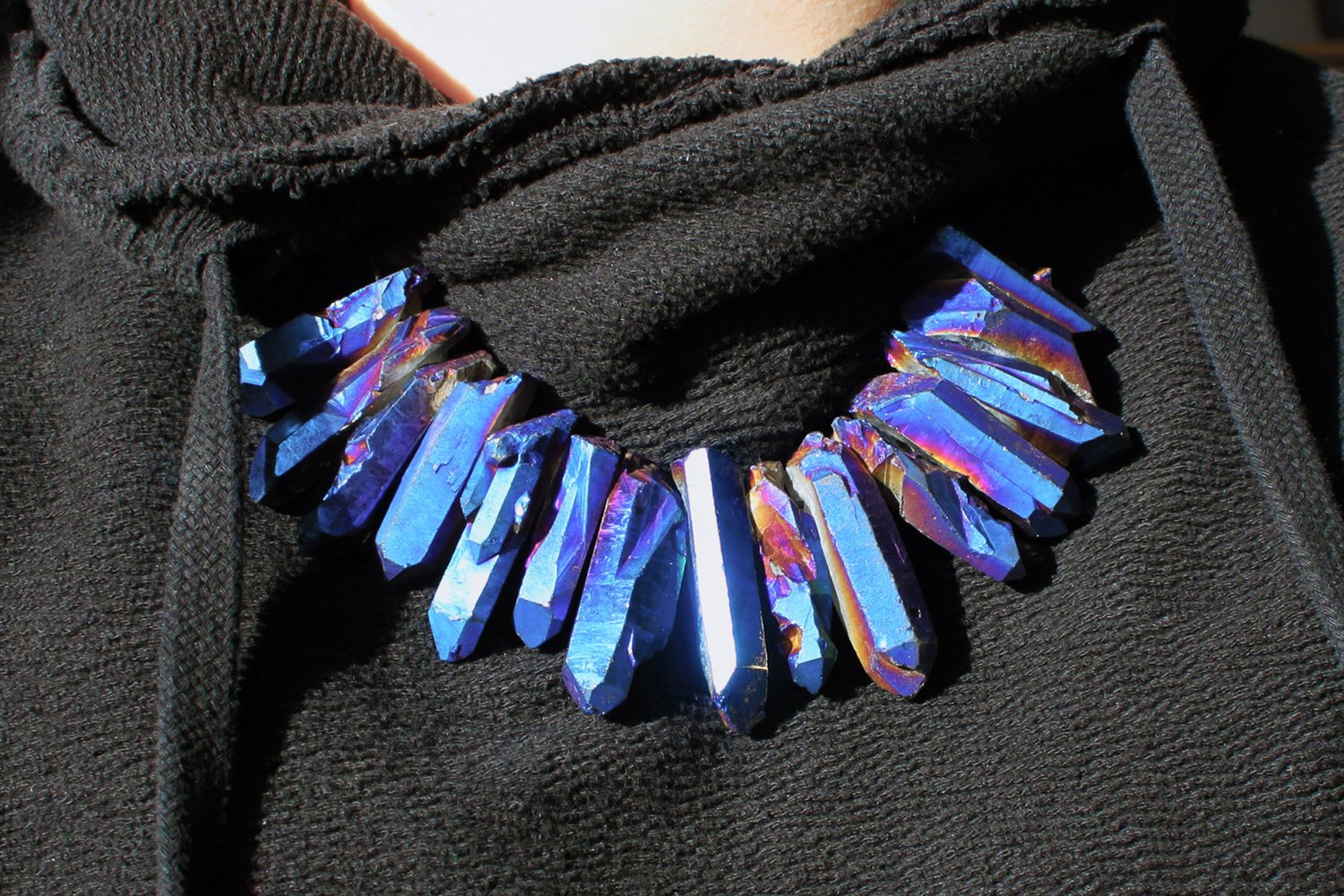 Image of Crystal Necklace - Blue